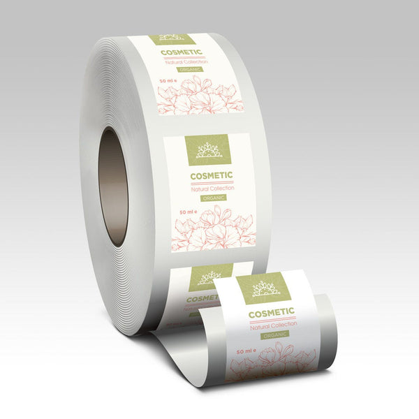 White Bopp Roll Labels