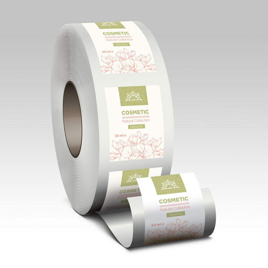 White Bopp Roll Labels
